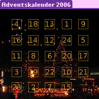 Screenshot von "Adventskalender 2006"